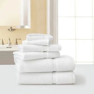 Hotel Collection Elegant White Bath Towel 100% Cotton (quantity 2)